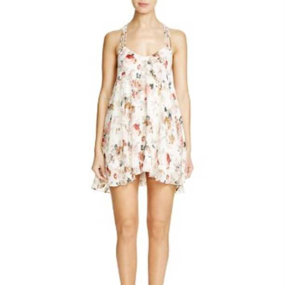 Lucy Paris Floral Burnout Strappy Back Dress, S